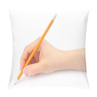 Personality  Woman Hand With Pencil Pillow Covers
