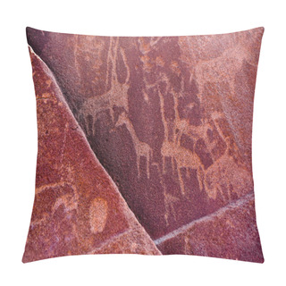 Personality  Bushman Rock Engravings - Namibia Pillow Covers