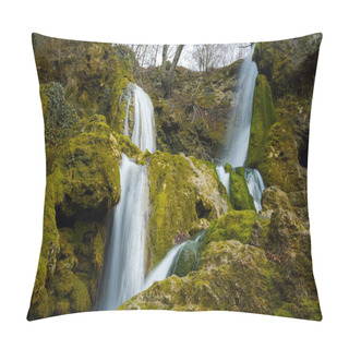 Personality  Beautiful Bachkovo Waterfalls Cascade In Rhodopes Mountain, Plovdiv Region Pillow Covers