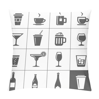 Personality  Drinks And Beverages Icons Pillow Covers