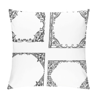Personality  Decorative Drawn Frames From Architectural Details Pillow Covers