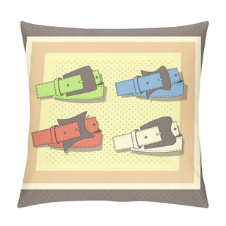 Personality  Coiled Leather Belts, Vector Pillow Covers