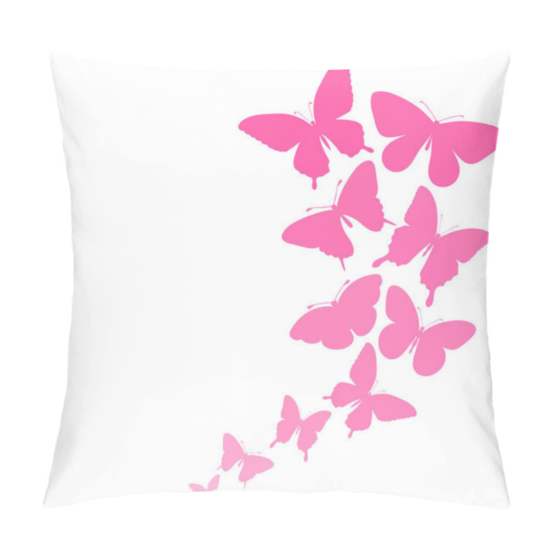 Personality  background with a border of butterflies flying. pillow covers