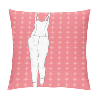 Personality  Vector Illustration Of A Overalls. Pillow Covers