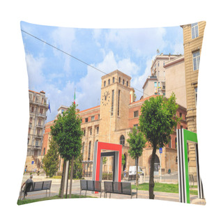 Personality  La Spezia, Italy - July 9, 2019: Archi Di Daniel Buren On Piazza Giuseppe Verdi (Piazza Giuseppe Verdi) Pillow Covers