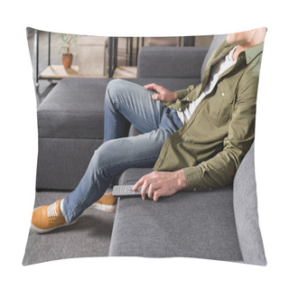 Personality  Man Watching Tv Pillow Covers