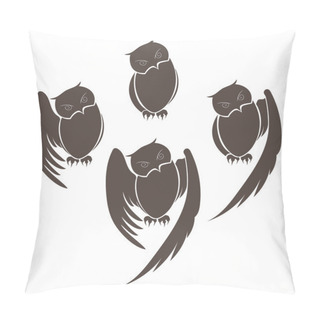 Personality  Vector Set Of Owls Pillow Covers