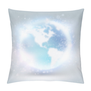 Personality  Abstract Background With Earth Globe. Internet Technology Concep Pillow Covers