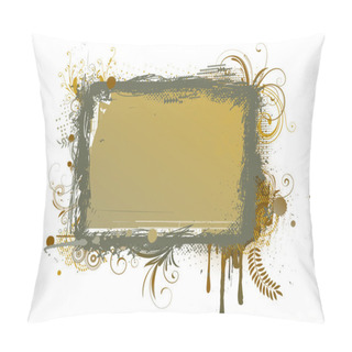 Personality  Floral Grunge Frame Pillow Covers