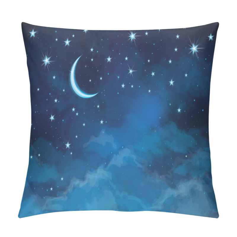 Personality  Night Sky Background Stars And Moon. Pillow Covers