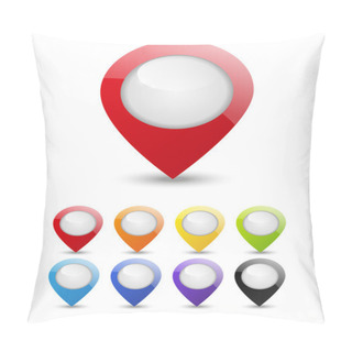 Personality  Set Of Map Pointers Pillow Covers