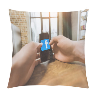 Personality  Facebook Logo Icon On Screen Pillow Covers