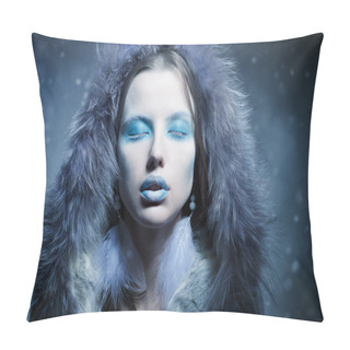 Personality  Snow Queen, Creative Closeup Portrait Pillow Covers