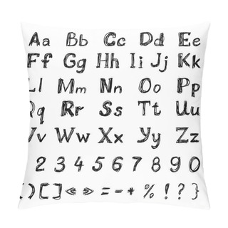Personality  Alphabet Letters On White Background Pillow Covers
