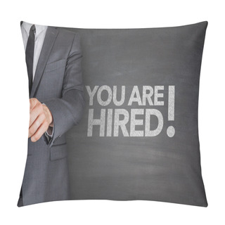 Personality  You Are Hired On Blackboard Pillow Covers