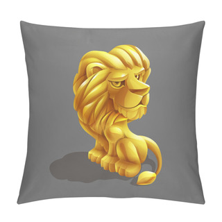 Personality  Reward Cartoon Golden Lion  Pillow Covers