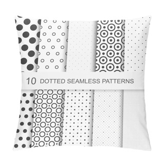 Personality  Patterns With Circles And Dots, Black And White Texture, Seamless Vector Backgrounds. Pillow Covers