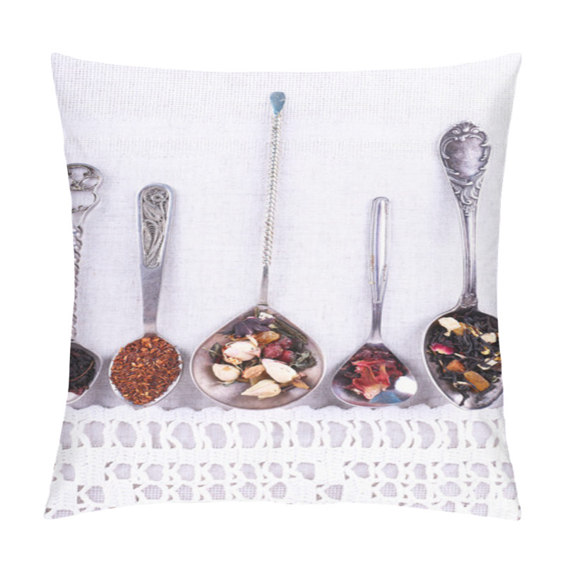 Personality  Tea In Metal Spoons Pillow Covers