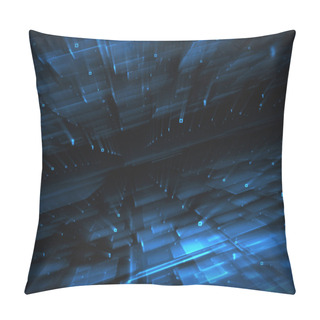 Personality  Abstract Blue Squares Pillow Covers