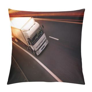 Personality  Truck On Highway Pillow Covers