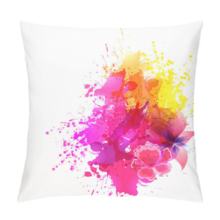 Personality  Fantasy Colorful Flowers And Blots  Pillow Covers