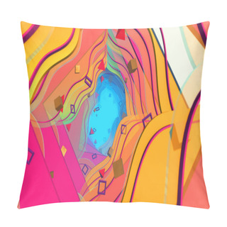 Personality  3D Illustration Background For Advertising And Wallpaper In 90s Retro And Sci Fi Pop Art Scene. 3D Rendering In Decorative Concept. Pillow Covers