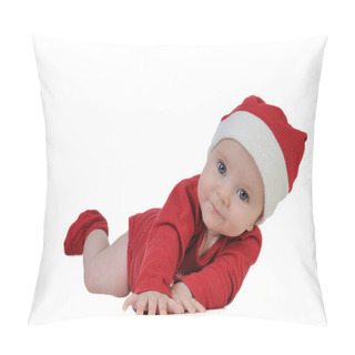 Personality  Very Happy Little Girl In Santa Claus Day Pillow Covers