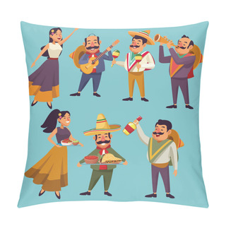 Personality  Mexicans Native Cartoons Pillow Covers