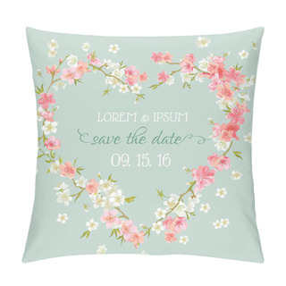 Personality  Wedding Invitation Card - Save The Date - Floral Retro Card Pillow Covers