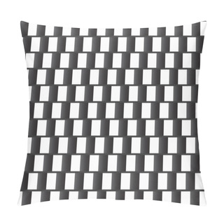 Personality  Optical Illusion. Parallel Lines Made From Black And White Pillows. Pillow Covers