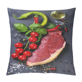 Personality  Raw Steak With Vegetables Pillow Covers