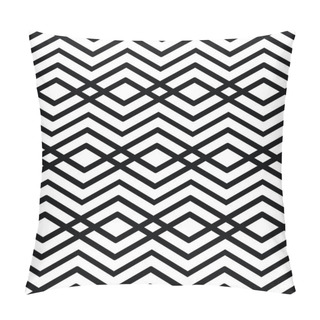 Personality  Monochrome Abstract Geometric Seamless Pattern. Pillow Covers