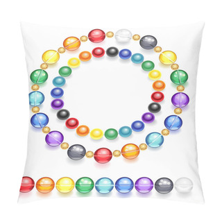 Personality  Necklace Of Multicolored Beads Pillow Covers