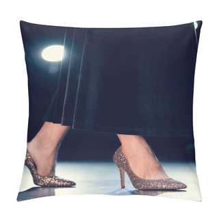 Personality  Woman In Glitter High Heels Pillow Covers