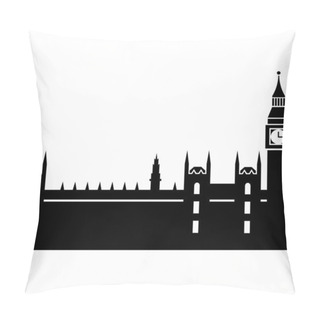 Personality  Vector Illustration Of Parliaments House Of London Pillow Covers