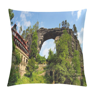 Personality  View Of Pravcicka Brana - The Biggest Natural Gate In Europe. Pillow Covers