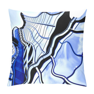 Personality  Angled Business Skyscraper Pillow Covers