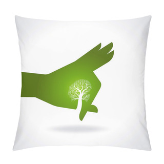 Personality  Hand With Tree Pillow Covers