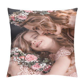 Personality  Happy Mother And Daughter Pillow Covers