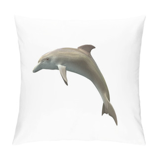 Personality  Dolphin Isolated On A White Background Pillow Covers