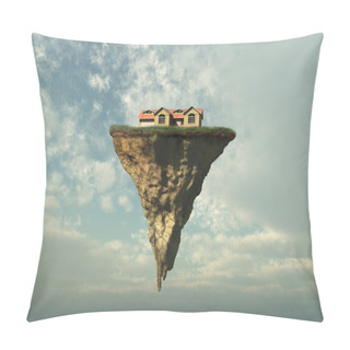 Personality  House On A Piece Of Land Pillow Covers
