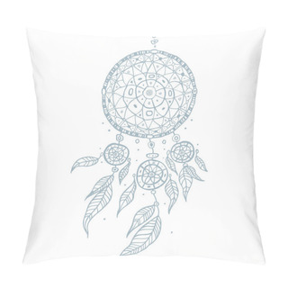 Personality  Dream Catcher. Decorative Vector Illustration. Pillow Covers