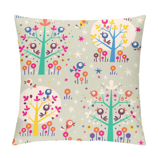 Personality  Birds In Trees Pillow Covers