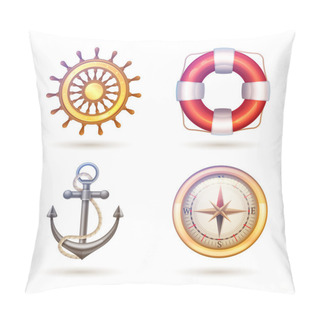 Personality  Marine Symbols Set Pillow Covers