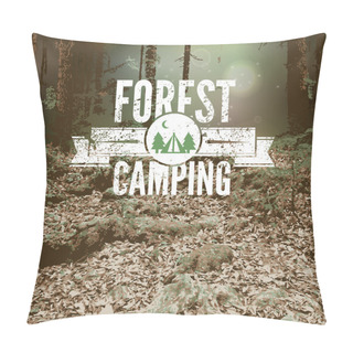Personality  Blurred Landscape, Forest, Eco Badge Pillow Covers
