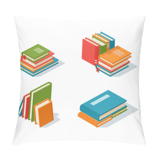 Personality  Isometric Book Icon Vector Illustration. Pillow Covers