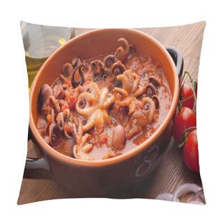 Personality  Octopus In Guazzetto Typical Italian Recipe Pillow Covers