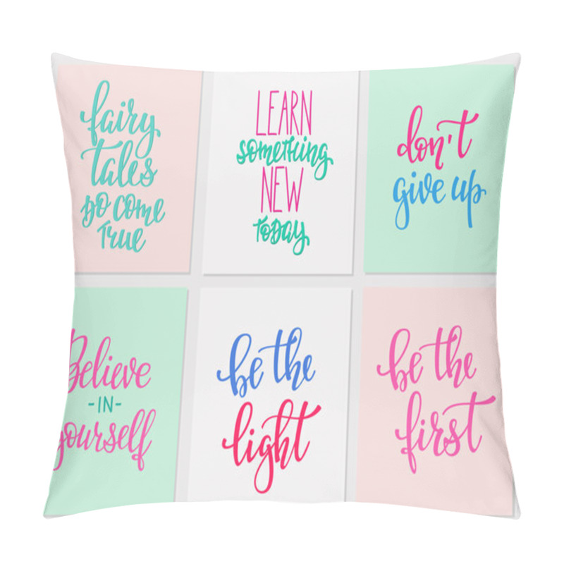 Personality  Lettering postcard quotes set pillow covers