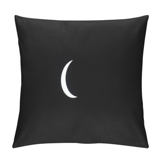 Personality  In Charlotte NC, A Mesmerizing Solar Eclipse Unfolds, With 80.1% Of The Sun Veiled, Casting An Enchanting Shadow Over The City. Pillow Covers