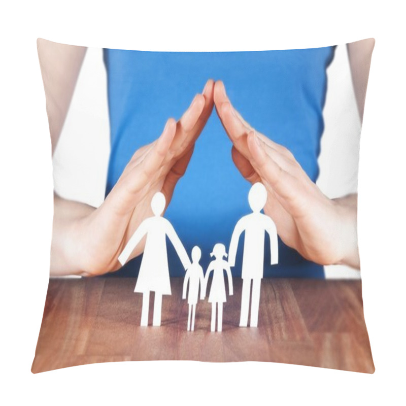 Personality  Family With House Of Hands Pillow Covers